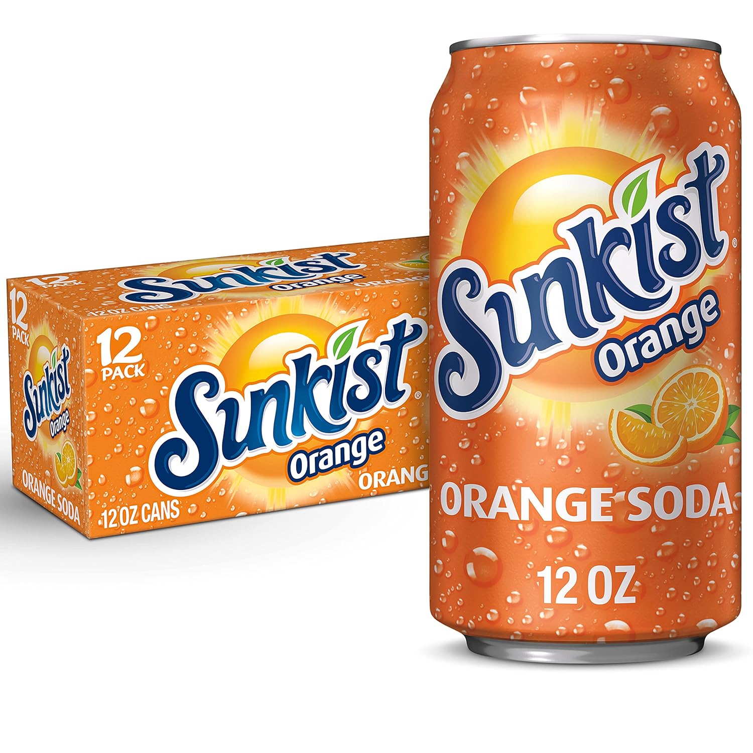 Sunkist Orange Soda, 12 Fl Oz (Pack of 12)